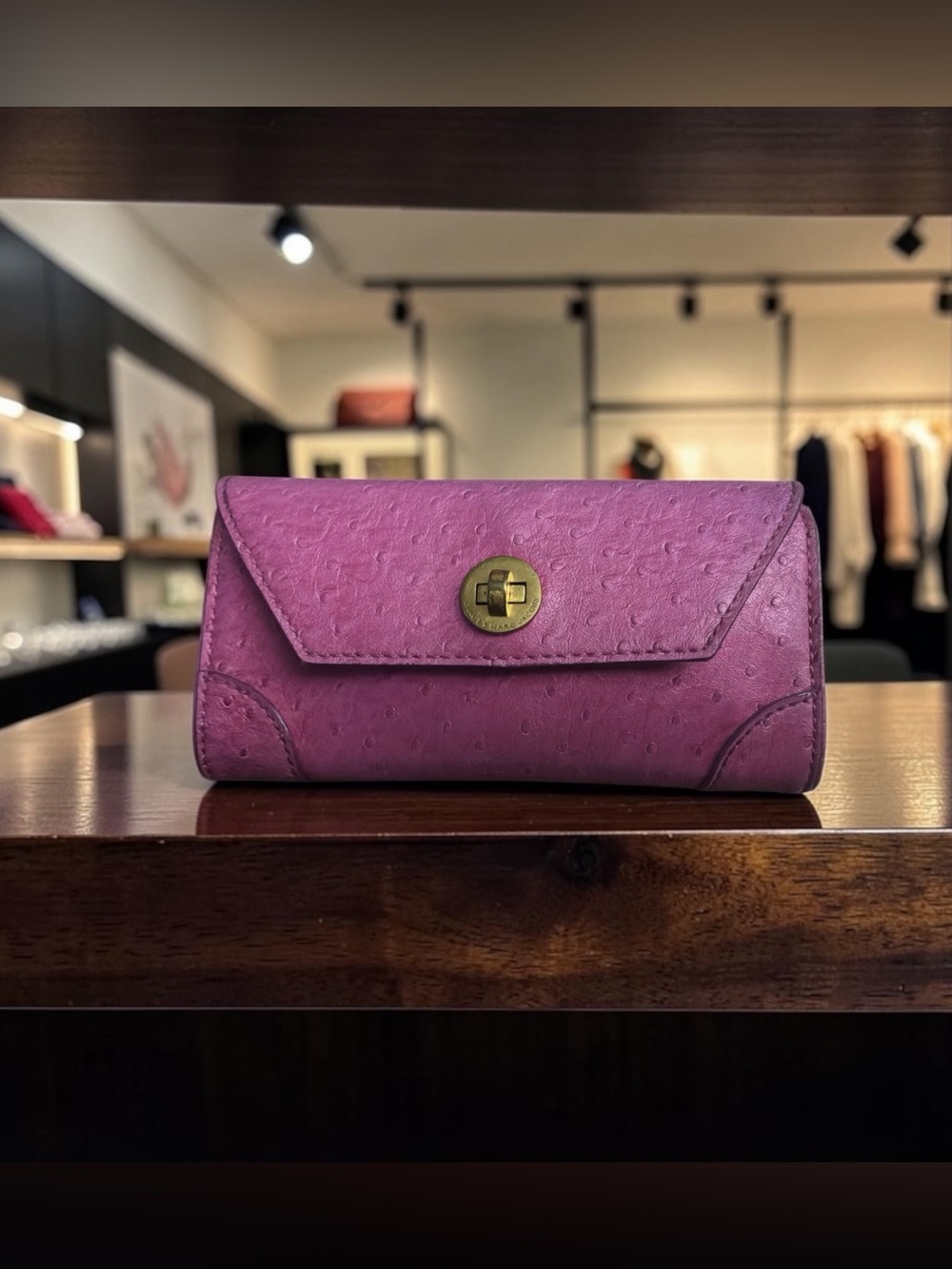 Vintage Embossed Ostrich Leather Wallet by Marc Jacobs